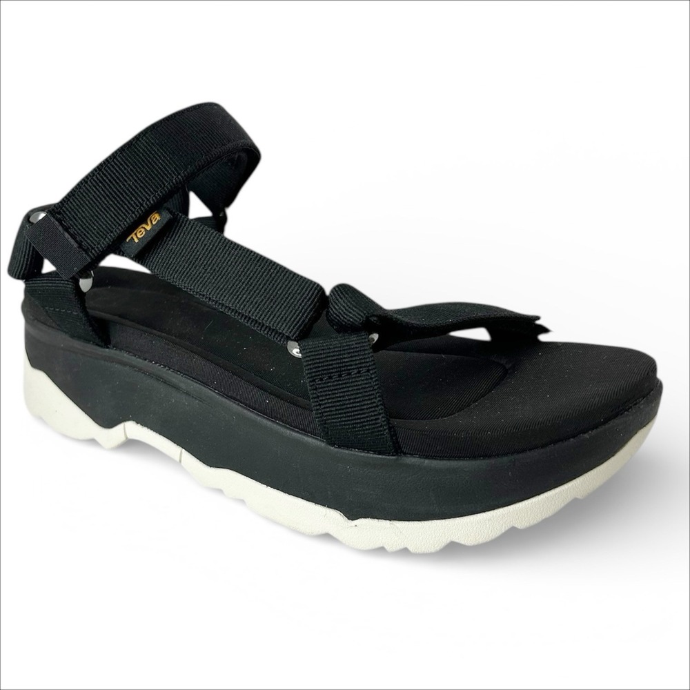 Teva Black and White Platform Sandals